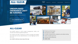 All Clear Diving and UXO Consulting Group home page