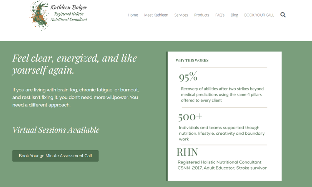 Website Refresh - Kathleen Bulger RHN